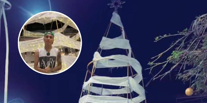 Chiclayo: Fiscalía investiga a tiktokero acusado de incitar destrucción del árbol de Navidad de la Municipalidad