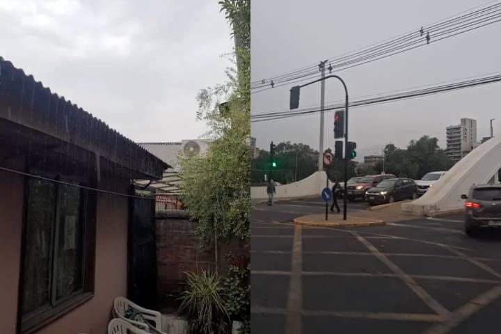 VIDEOS. Lluvia en Santiago en pleno diciembre: usuarios comparten imágenes de precipitaciones en distintas comunas de la capital