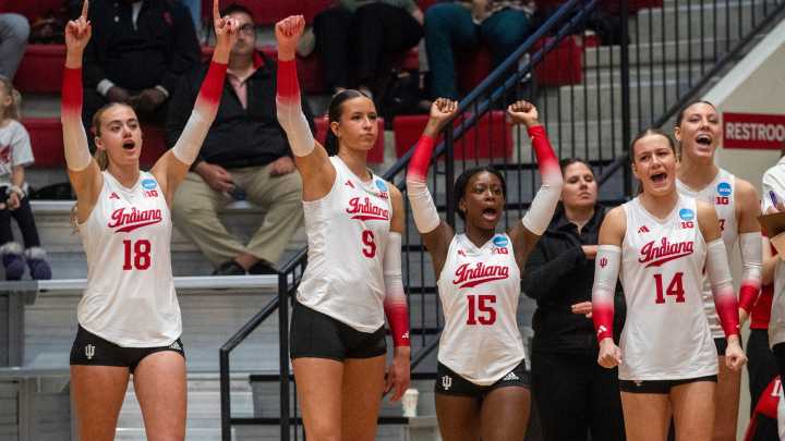 Strong serving, passing powers IU past Toledo in NCAA Tournament first round