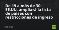 De 19 a más de 30: EE.UU. ampliará la lista de países con restricciones de ingreso