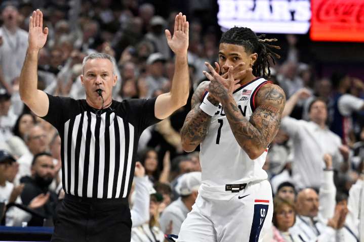 How to watch college basketball free live stream today: No. 5 UConn Huskies vs. No. 21 Kansas Jayhawks