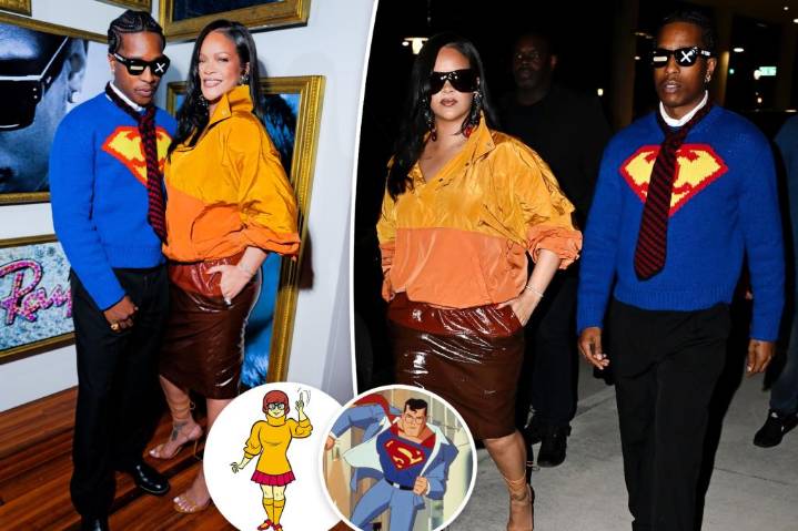Rihanna and A$AP Rocky channel Velma and Superman at Art Basel