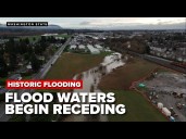 Floodwaters recede in parts of the region as cleanup efforts begin