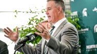 New MSU football coach Pat Fitzgerald alludes to Michigan rivalry at press conference