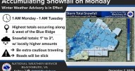 More snow due in Southwest Virginia early Monday