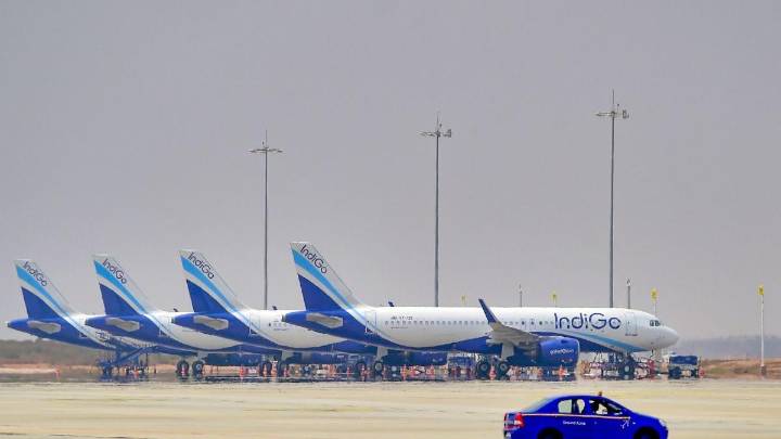 IndiGo shares tumble over 6.5% as flight cancellations trigger DGCA scrutiny