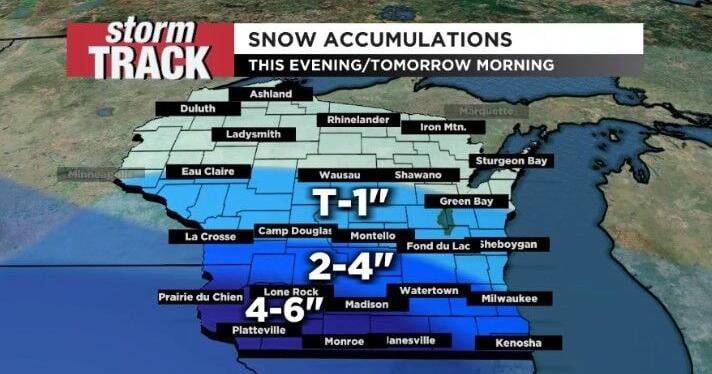 Tracking Snowfall Throughout Southern Wisconsin Tonight