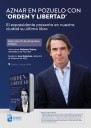 José María Aznar presentará en Pozuelo su nuevo libro ‘Orden y libertad’ el 10 de diciembre