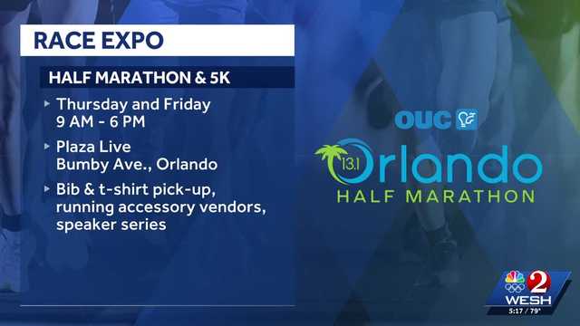 OUC Orlando Half Marathon expo at Plaza Live