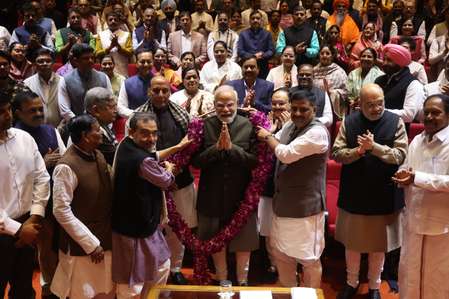 NDA congratulates Modi as coalition secures 202 Bihar seats