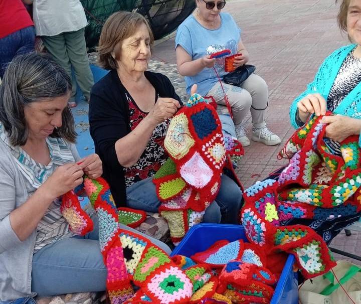 "Artelanas" une a Chile Chico y Guadal para crear árbol navideño tejido a crochet