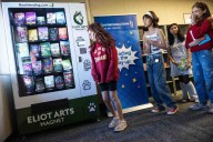Displaced Eliot Arts Magnet students gifted library book vending machine