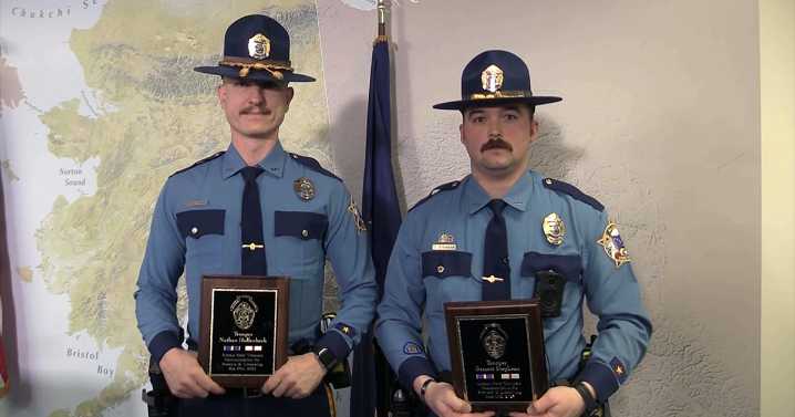 Alaska troopers honored for heroic rescues in Tanana River and Mat
