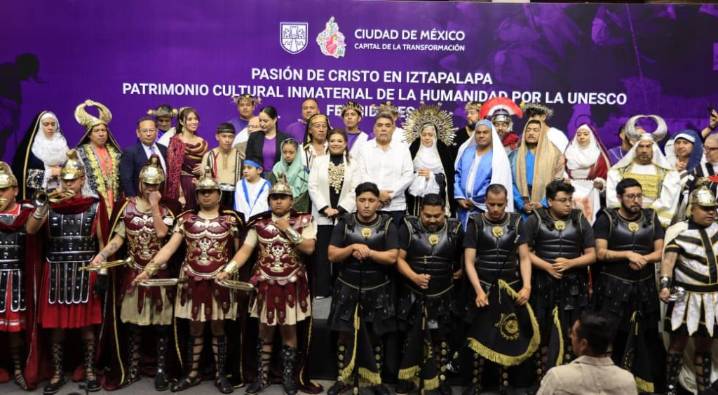 Celebra Clara Brugada reconocimiento de la Pasión de Cristo en Iztapalapa como Patrimonio Inmaterial de la Humanidad por la UNESCO