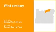 Wind advisory in place for Columbia River Gorge until Tuesday morning