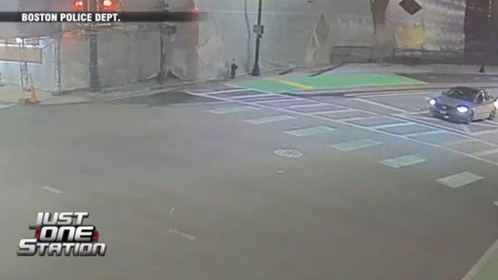 JUST ONE STATION: Video shows whipping winds blow boards off South Boston building