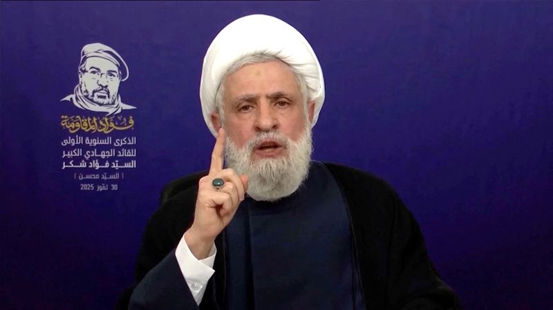 Hezbollah's Qassem says sending civilian delegate to ceasefire talks is concession to Israel