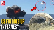 US F16-C Jet Crashes Into Flames In California, Pilot Ejects Safely Republic Videos