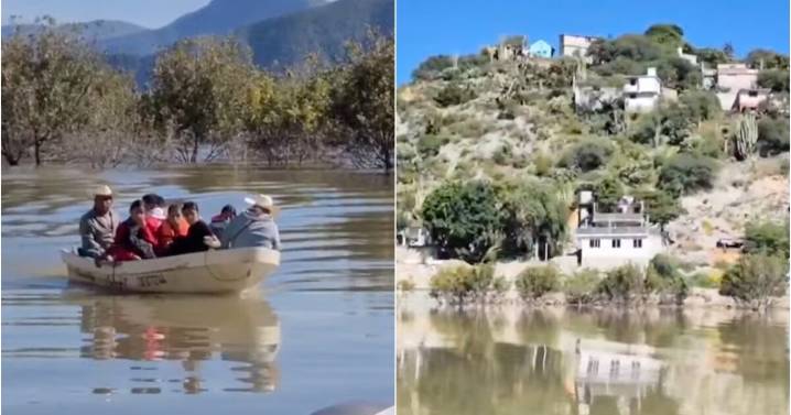 Cerritos, la localidad en Metztitlán, Hidalgo, que quedó incomunicada y se sostiene gracias a tres lanchas