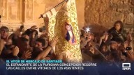 El estandarte de la Inmaculada recorre las calles de Horcajo de Santiago entre los vítores de los vecinos