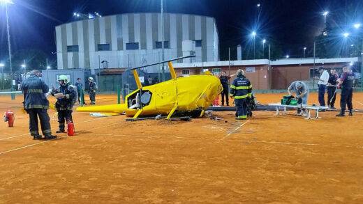 Helicóptero cayó en el ex circuito KDT de Palerm