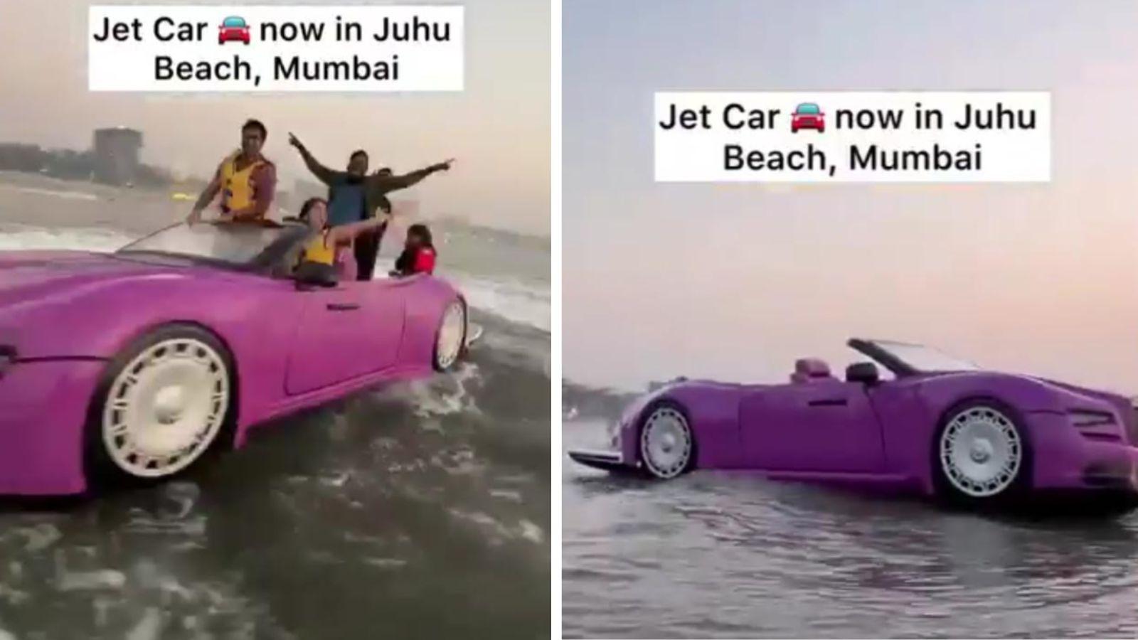 Must Watch: Rolls Royce-Shaped ‘Car In The Sea’ Becomes Juhu Beach’s New Crowd