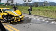 ¡Qué tragedia! Falleció motociclista que se chocó contra un lujoso Ferrari saliendo de Bogotá