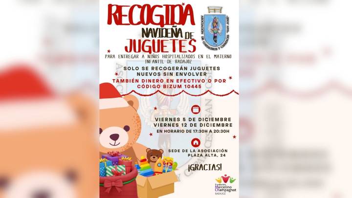 La Asociación de Costaleros y Capataces "San José" impulsa su primera recogida solidaria de juguetes en Badajoz More