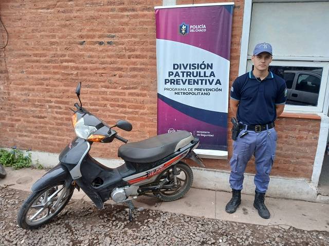 RESISTENCIA: Efectivos Recuperaron Una Motocicleta Que Fue Sustraída