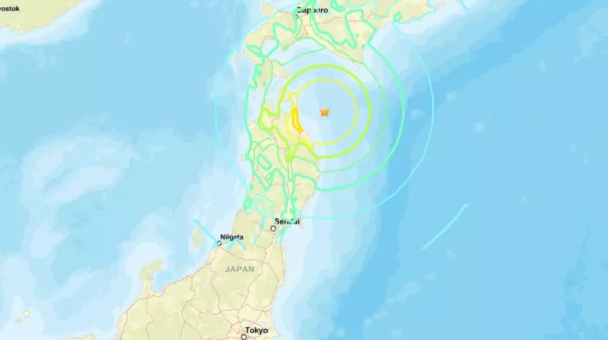 Terremoto de 7.6 grados da fuerte sacudida a Japón y emiten alerta de tsunami