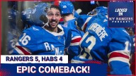 J.T. Miller is CAPTAIN CLUTCH as the Rangers stage THRILLING comeback win over Montreal!!