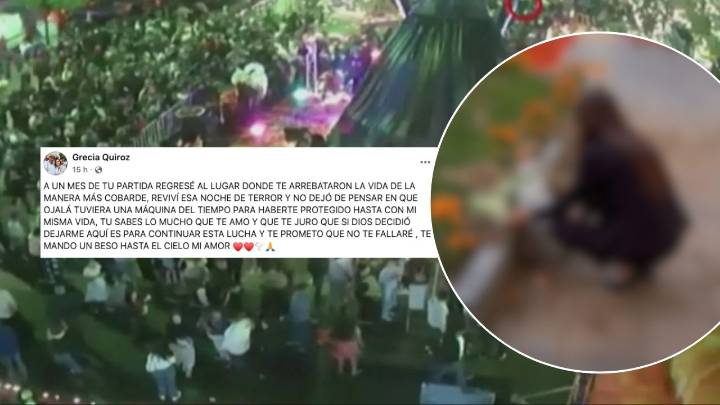 A un mes, así luce el lugar donde mataron a Carlos Manzo; Grecia Quiroz deja flores para recordarlo