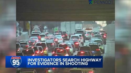 Driver injured by gunfire on I-95 in South Philadelphia