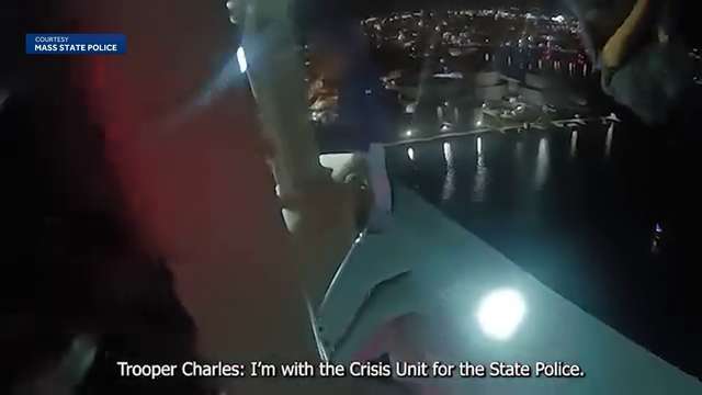 Trooper helps man having mental health crisis on Boston bridge