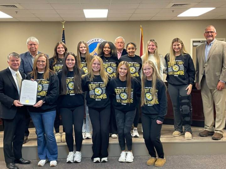 Lady Warriors Volleyball Team Honored by County Commission
