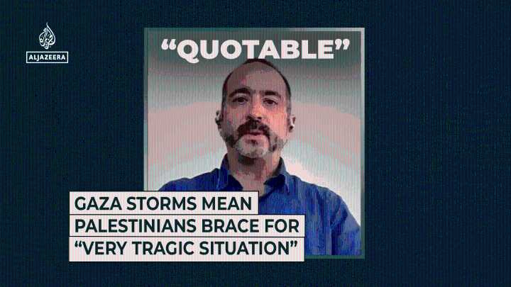 Gaza storms mean Palestinians brace for “very tragic situation”