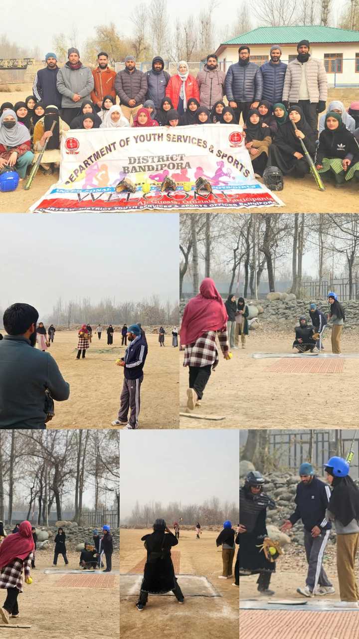 Softball coaching camp concludes successfully at Bandipora