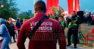 Operativo especial en Matamoros por encendido del pino en el Parque Olímpico