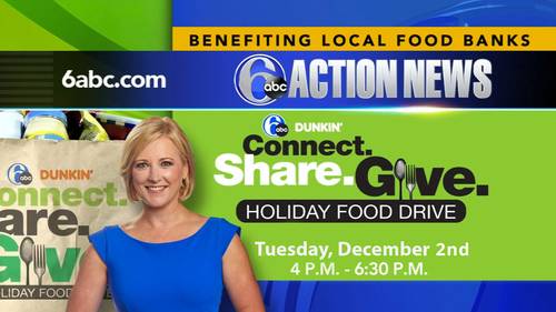 6abc Dunkin' Holiday Food Drive Telethon