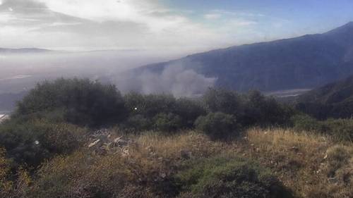 Structures threatened after fiery crash involving 2 big rigs in Devore; northbound 15 Freeway closed