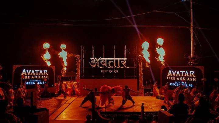 Avatar: Fire and Ash Devanagari Logo Unveiled In Varanasi Ahead Of Its Release