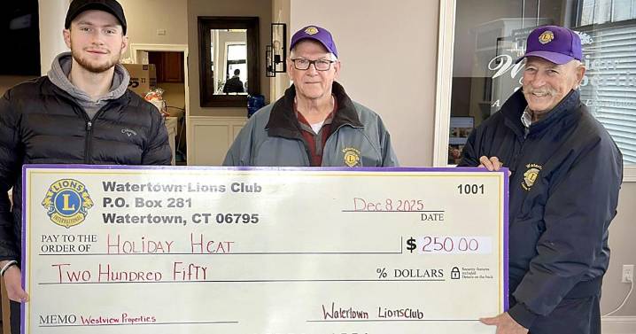 LIONS DONATE TO HOLIDAY HEAT