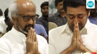 Suriya cries, Rajinikanth pays last respects to producer AVM Saravanan