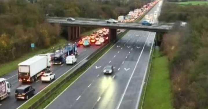 Man, 18, dies in M5 collision after exiting ambulance taking him to hospital