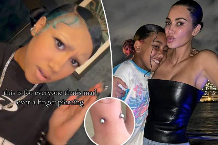 Kim Kardashian's daughter North, 12, fires back at critics over controversial piercing