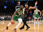 Deadspin | Jaylen Brown fires in 42 points as Celtics topple Knicks