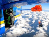 Australian skydiver has terrifying moments after chute caught on wing