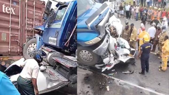 Grave accidente de tránsito en la vía a Buenaventura; varios vehículos de carga y particulares involucrados