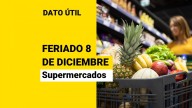 Feriado 8 de diciembre: ¿Cómo funcionarán los supermercados?