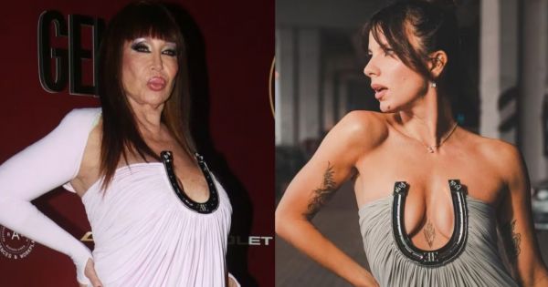 Moria Casán encaró en vivo a Gimena Accardi al ver que usaron el mismo vestido
